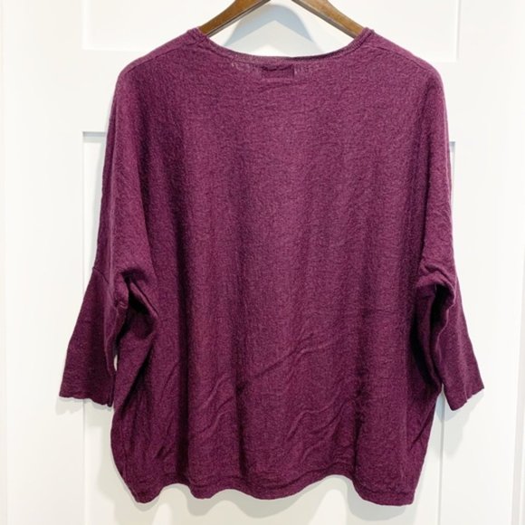 Kenar Purple Oversized 100% Merino Wool Sweater - Size M - Picture 2 of 7
